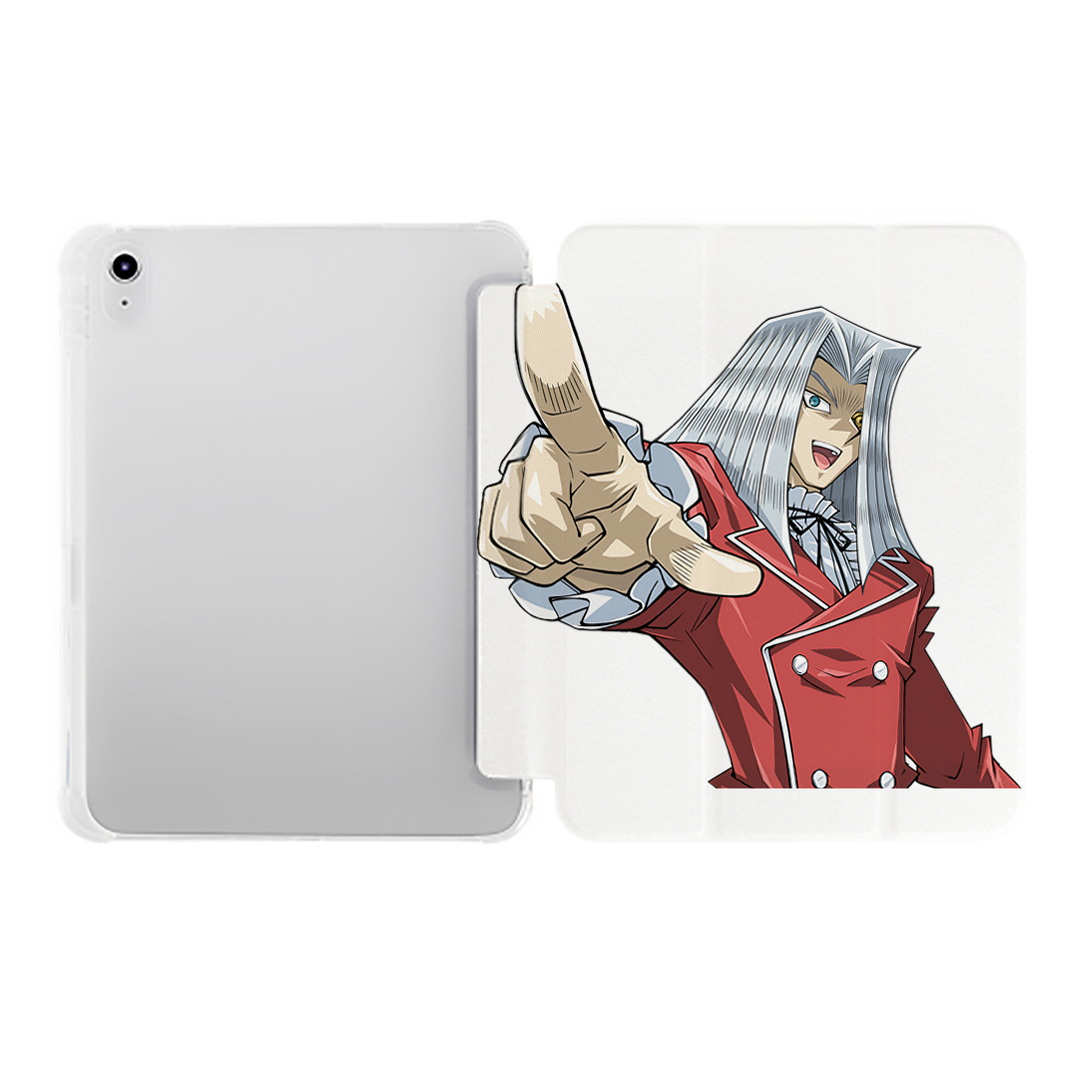 （画像用） 遊☆戯☆王 Yu-Gi-Oh! IPad ケース ペン収納付き 三つ折りスタンド PUレザー×シリコン 対応機種9.5/10.5/10.9インチ
